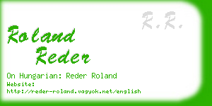 roland reder business card